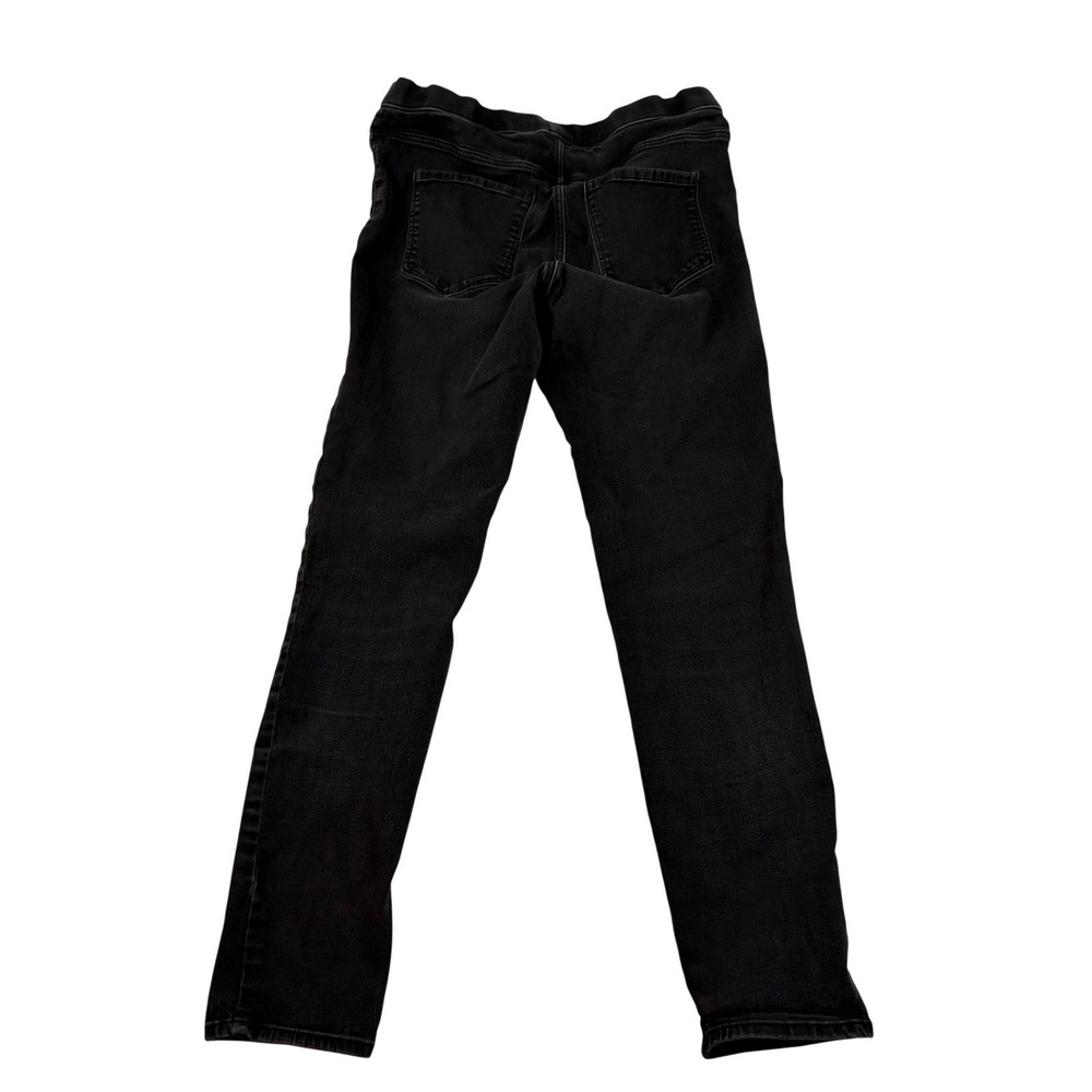 HM Womens Washed Black Skinny Denim Jeggings Pull On Elastic Waist Size 10